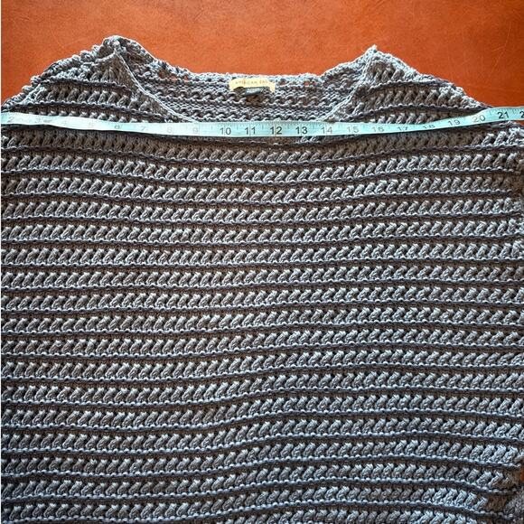 American Eagle Ballet Sweater XL Blue Knit Scallop Hem Real Soft - Picture 8 of 10